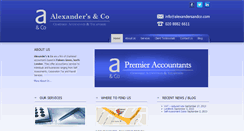Desktop Screenshot of alexandersandco.com