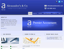 Tablet Screenshot of alexandersandco.com